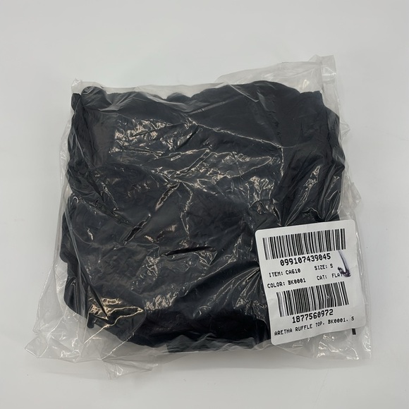 J. Crew Drapey ruffle tank top in black size S NWT CA610 - Picture 7 of 10